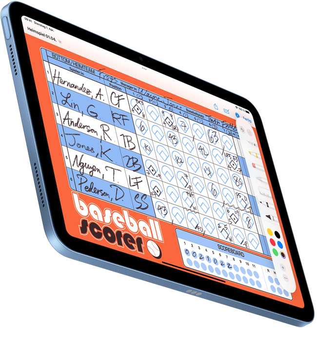 Ein handgeschriebenes Dokument, das mit PDFs kommentieren erstellt wurde, wird auf einem iPad angezeigt