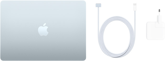 13-tolline MacBook Air, MagSafe 3 liidesega USB-C kaabel ja 30&nbsp;W USB-C toiteadapter
