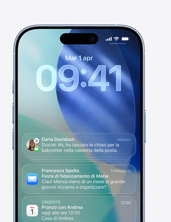 iPhone che mostra alcune notifiche a comparsa