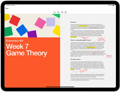 App Adobe Acrobat Reader affichée sur un iPad Air