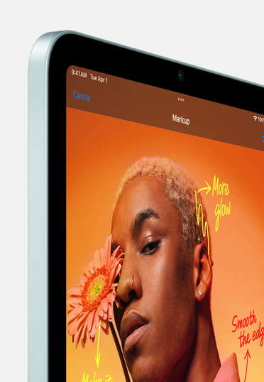 Un iPhone affichant une image éclatante.