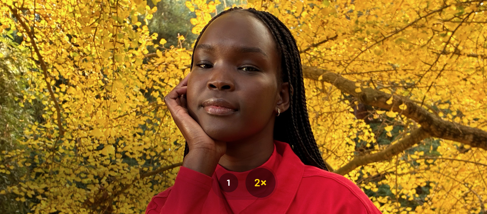 Photo prise en zoomant à l’aide des modes 1x et 2x de la caméra Fusion.