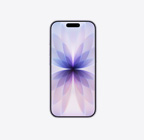iPhone 17 lavanda mostrato di fronte, con Dynamic Island in alto al centro