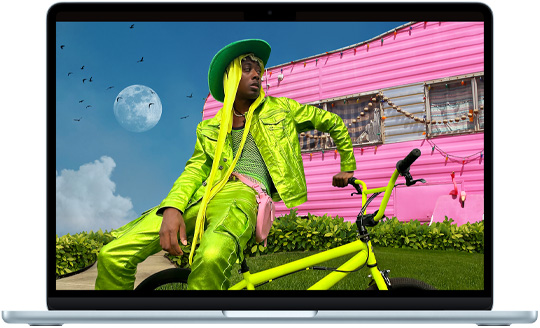 MacBook Air 13 pouces, mettant en valeur l’écran Liquid Retina