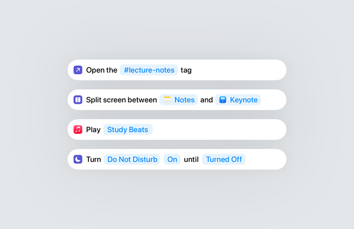 Shortcuts app in Apple Intelligence indicating the use of Intelligent Actions