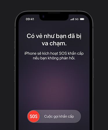 iPhone 17e, vỏ ngoài mặt trước, tính năng Phát Hiện Va Chạm đang được sử dụng